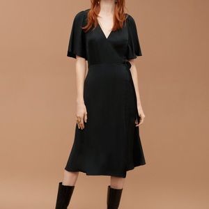 Wilfred Nadine Dress - Black Silk Wrap dress